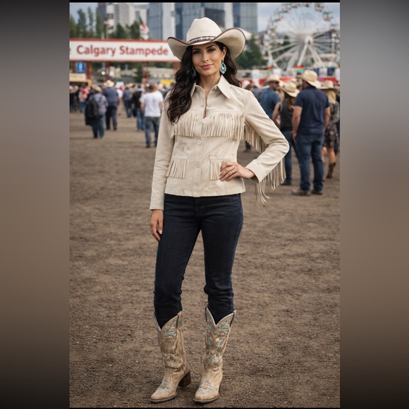 Soia & Kyo Jackets & Blazers - RARE!!! Suede Soia & Kyo Anthropologie NWT Giada Suede
Fringe Jacket size S.